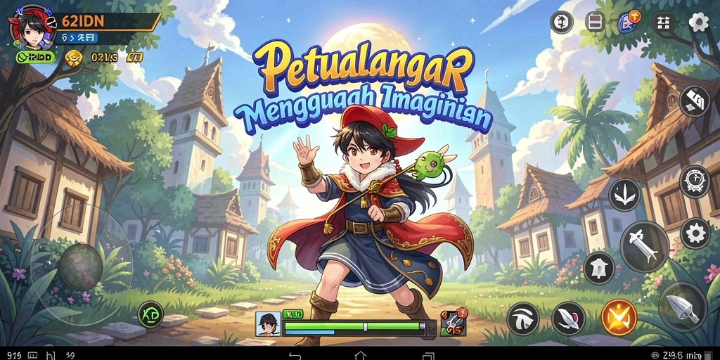 Gameplay menakjubkan di 62IDN dengan karakter anime ikonik.