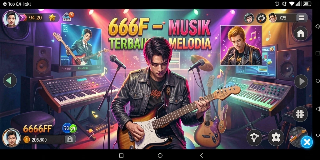 Tampilan gameplay interaktif dari 666FF yang penuh warna.