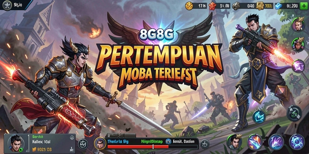 Tangkapan layar dari gameplay seru 8G8G di arena pertempuran.