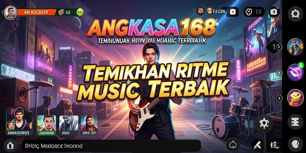 Tampilan gameplay interaktif ANGKASA168 dengan berbagai alat musik virtual.