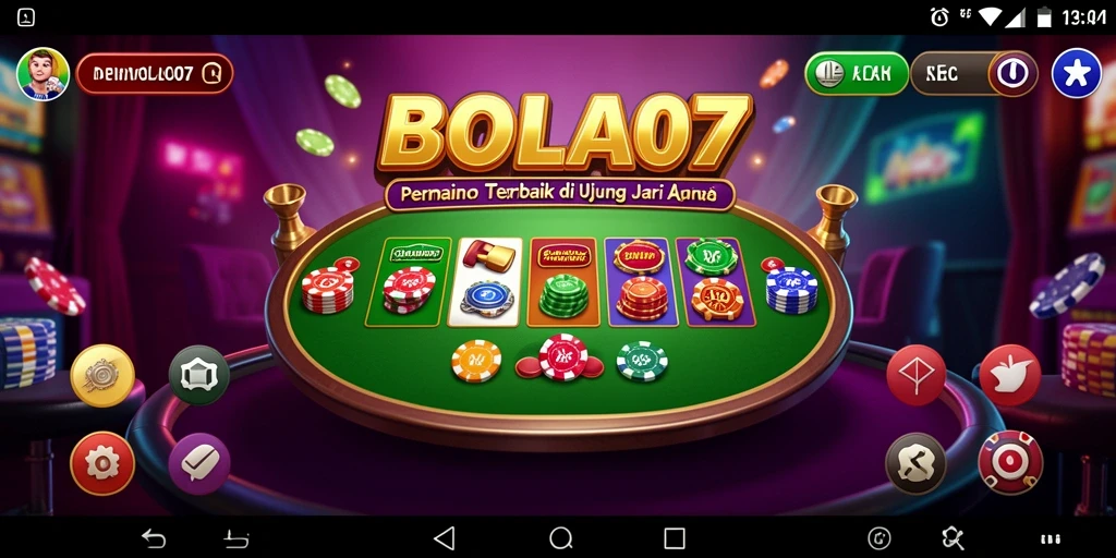 Tampilan gameplay kasino BOLA07 dengan desain yang memukau dan interaksi nyata.