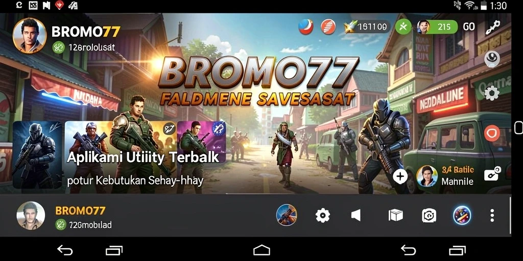 Tampilan antarmuka BROMO77 yang intuitif dan mudah digunakan.