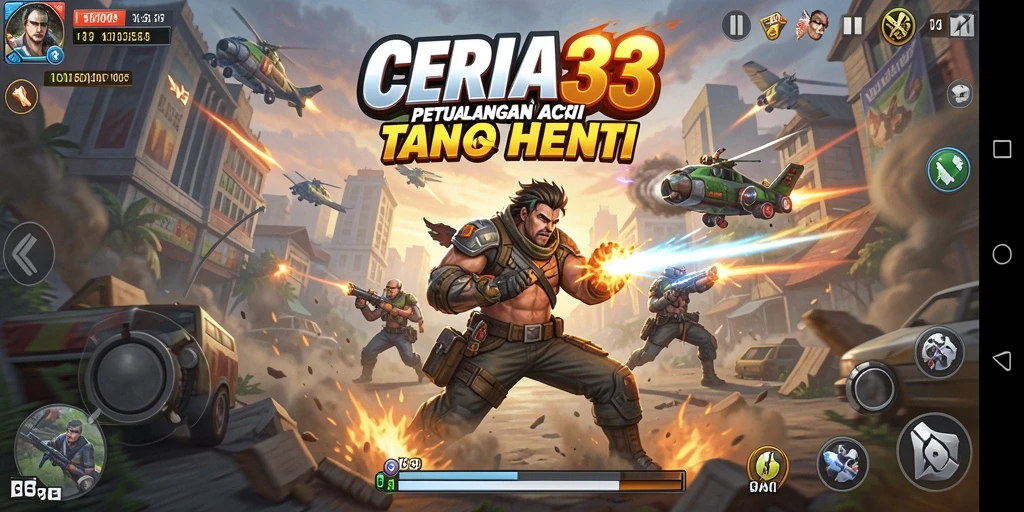Tampilan gameplay menegangkan dalam CERIA33 yang penuh aksi.