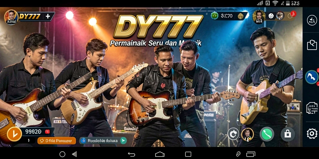 Screenshot gameplay DY777 yang menunjukkan keseruan bermain musik.