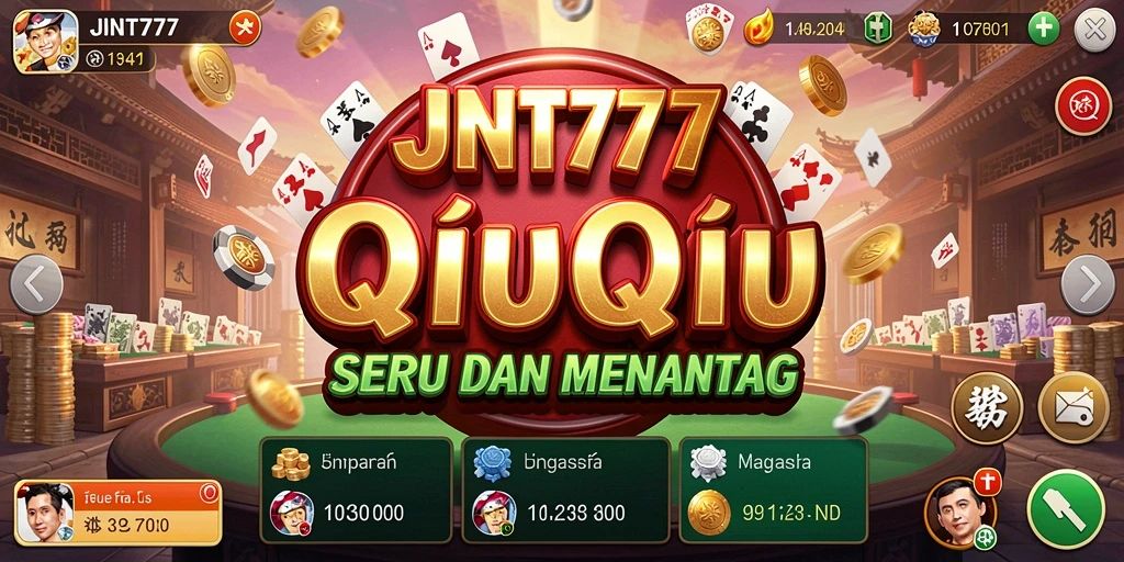 Tampilan gameplay QiuQiu yang menegangkan dalam JNT777.