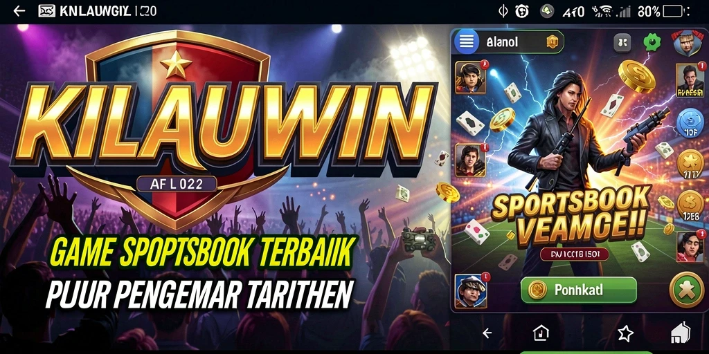 Tampilan utama KILAUWIN menampilkan berbagai pilihan taruhan olahraga.