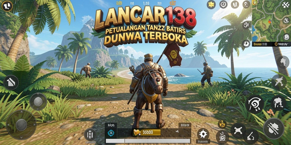 Tangkapan layar dari gameplay LANCAR138 menunjukkan eksplorasi dunia terbuka.