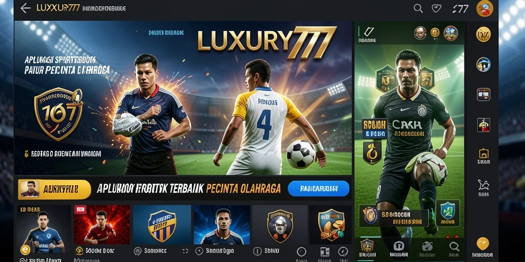 Tampilan utama LUXURY777 dengan berbagai pilihan taruhan olahraga.