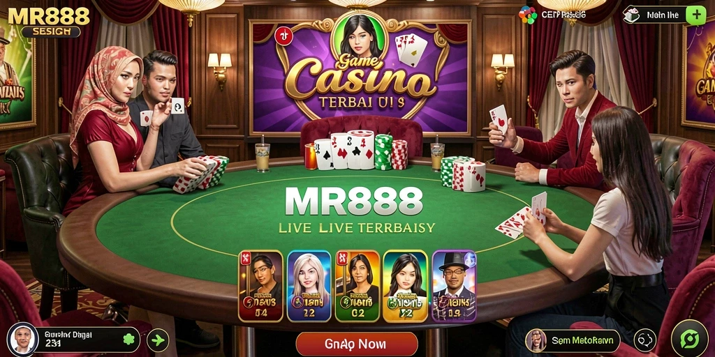 Tampilan gameplay Live Casino yang menarik dan interaktif di MR888.