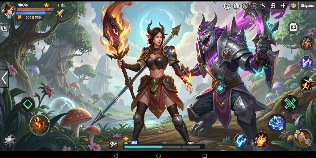 Gameplay seru di dunia fantasi yang menakjubkan.