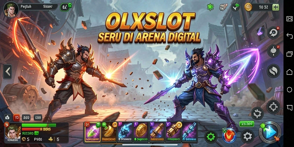 Tampilan seru pertarungan dalam OLXSLOT dengan karakter yang beraneka ragam.