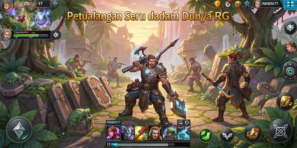 Gameplay seru dari PANEN77 dengan pertempuran strategis.