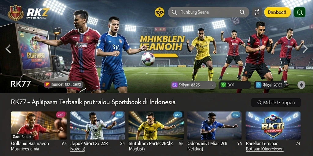 Tampilan menarik dari gameplay RK77 dalam taruhan olahraga.