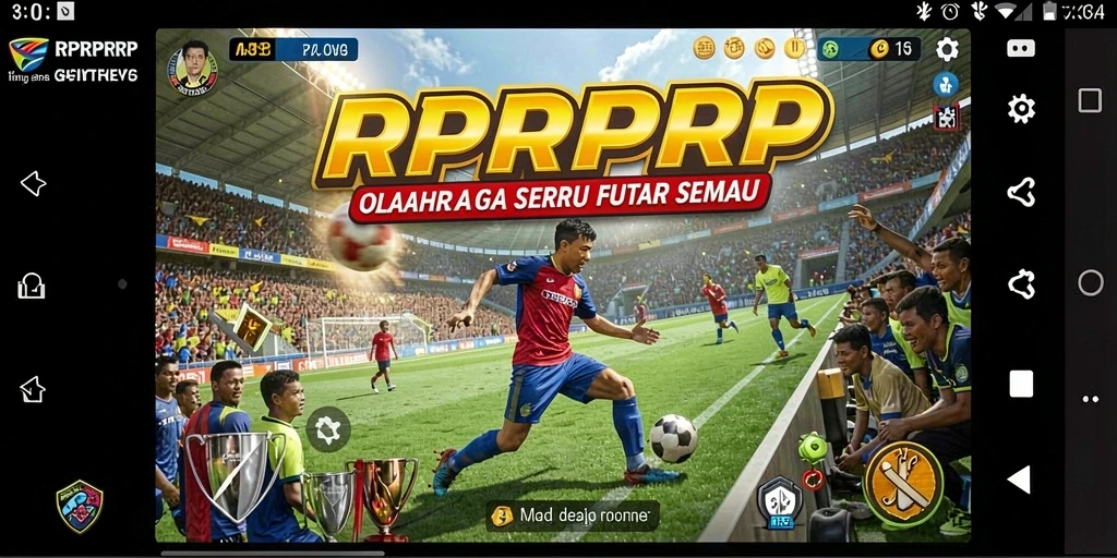 Tampilkan aksi seru dalam permainan olahraga RPRPRP.