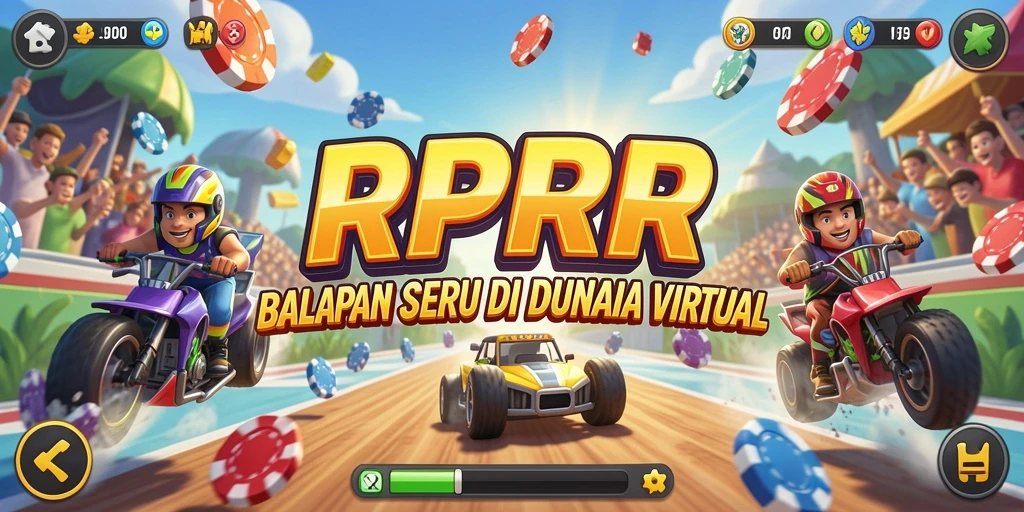 Screenshot gameplay RPRR memperlihatkan momen seru balapan.