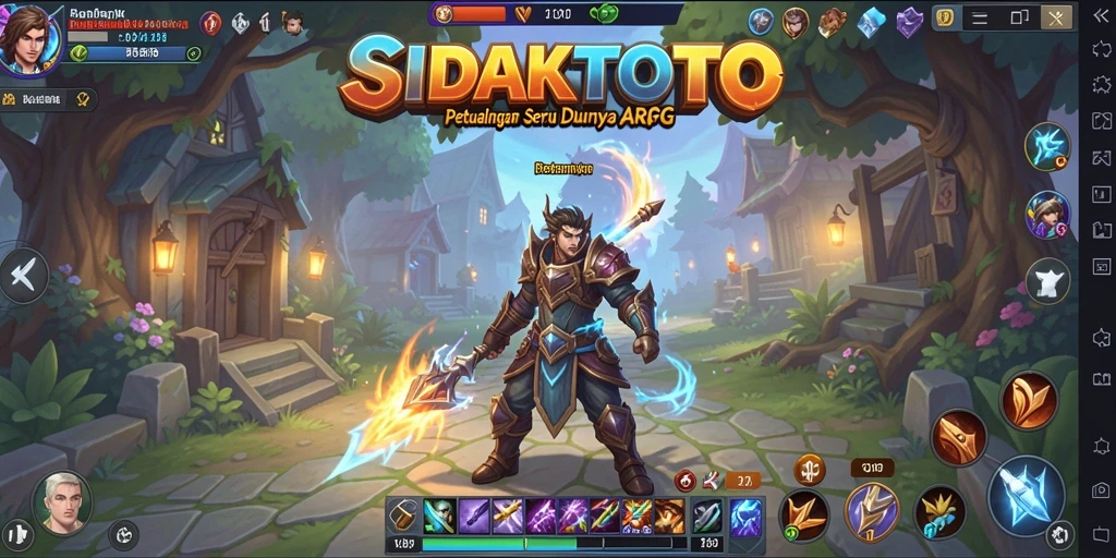 Screenshot gameplay SIDAKTOTO dengan aksi seru dan karakter berwarna-warni.