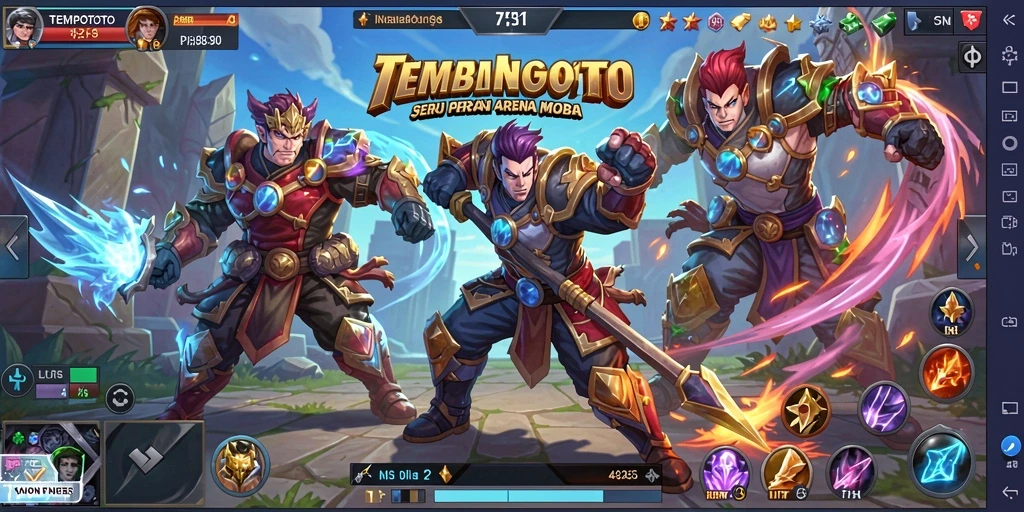 Tangkapan layar gameplay TEMPOTOTO yang menampilkan aksi seru.