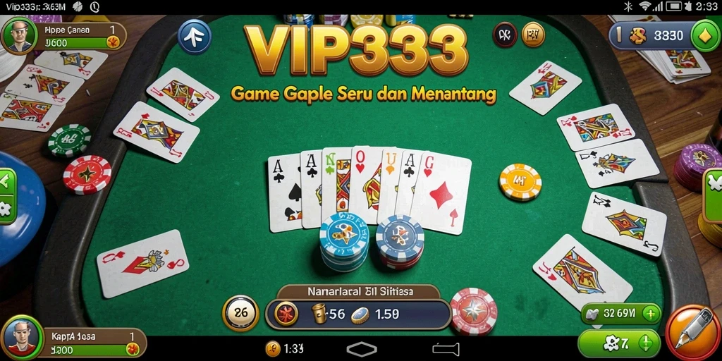 Screenshot permainan Gaple yang penuh aksi dan strategi.